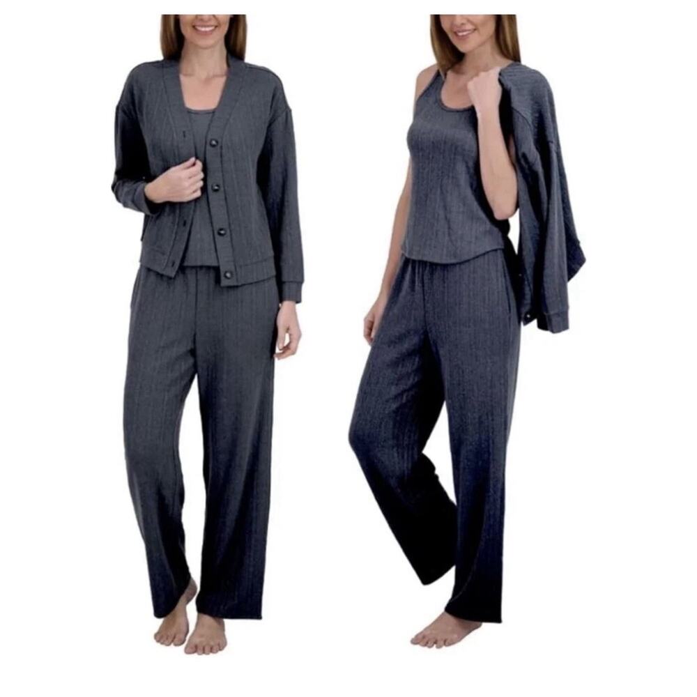 Live2Lounge 3-Pc Cable Knit Lounge Set Navy 2X-Large NWT